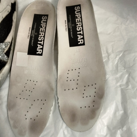 GOLDEN GOOSE GENIUNE CALF HAIR SIZE 38 ZEBRA PRINT - Picture 9 of 16